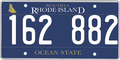 RI license plate 162882