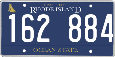 RI license plate 162884