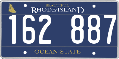 RI license plate 162887