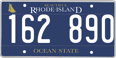 RI license plate 162890