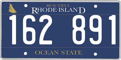 RI license plate 162891