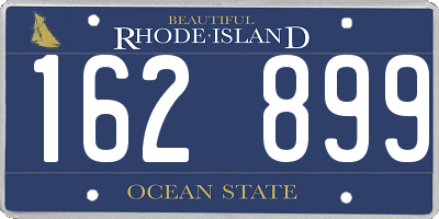 RI license plate 162899