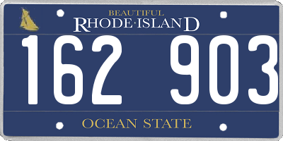 RI license plate 162903