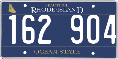 RI license plate 162904