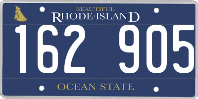 RI license plate 162905