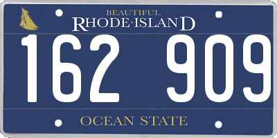 RI license plate 162909