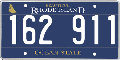 RI license plate 162911