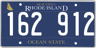RI license plate 162912
