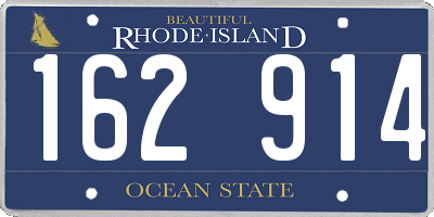 RI license plate 162914