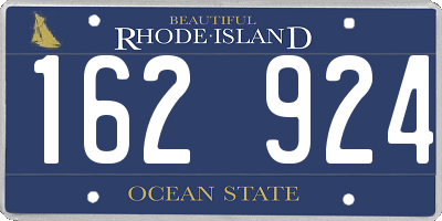 RI license plate 162924
