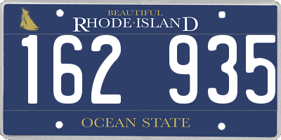 RI license plate 162935
