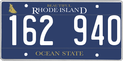 RI license plate 162940