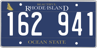 RI license plate 162941