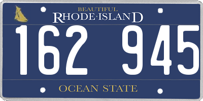 RI license plate 162945
