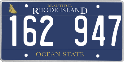 RI license plate 162947