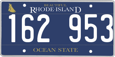 RI license plate 162953