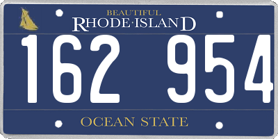 RI license plate 162954
