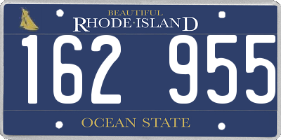 RI license plate 162955