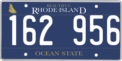 RI license plate 162956