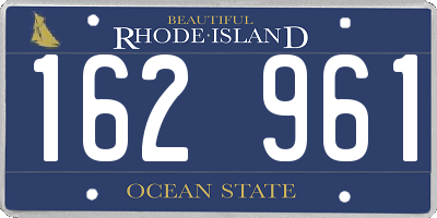 RI license plate 162961