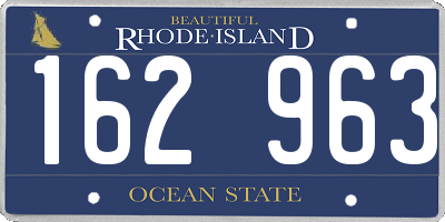 RI license plate 162963