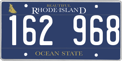 RI license plate 162968