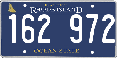 RI license plate 162972