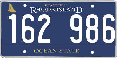 RI license plate 162986