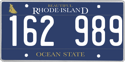 RI license plate 162989
