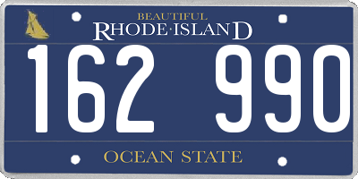RI license plate 162990