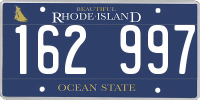 RI license plate 162997