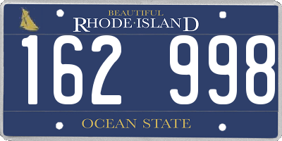 RI license plate 162998
