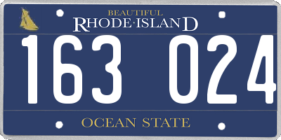 RI license plate 163024