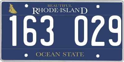 RI license plate 163029
