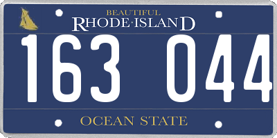 RI license plate 163044
