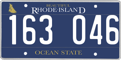 RI license plate 163046