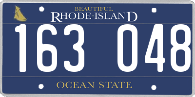 RI license plate 163048