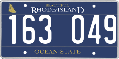 RI license plate 163049
