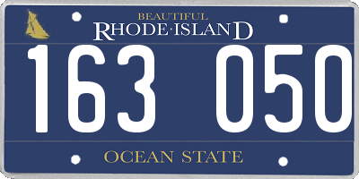 RI license plate 163050