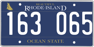 RI license plate 163065