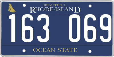 RI license plate 163069