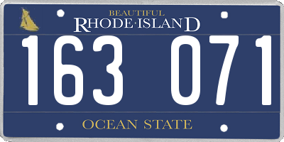 RI license plate 163071