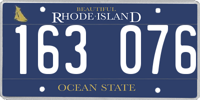 RI license plate 163076