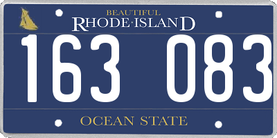 RI license plate 163083