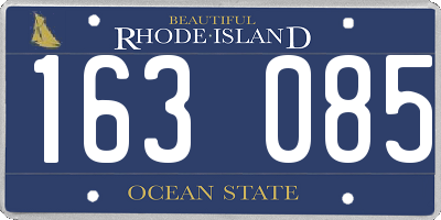 RI license plate 163085