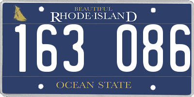 RI license plate 163086
