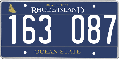 RI license plate 163087