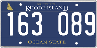 RI license plate 163089