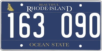 RI license plate 163090