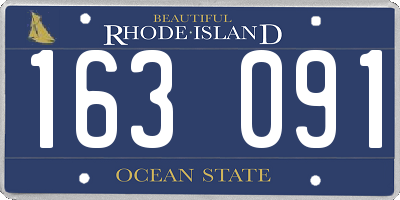 RI license plate 163091